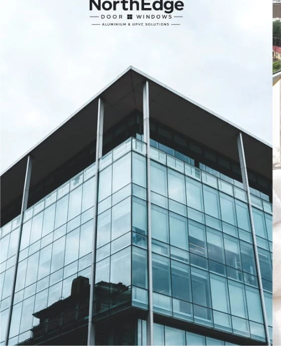 Modern architectural glass facade