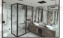 Shower glass partition